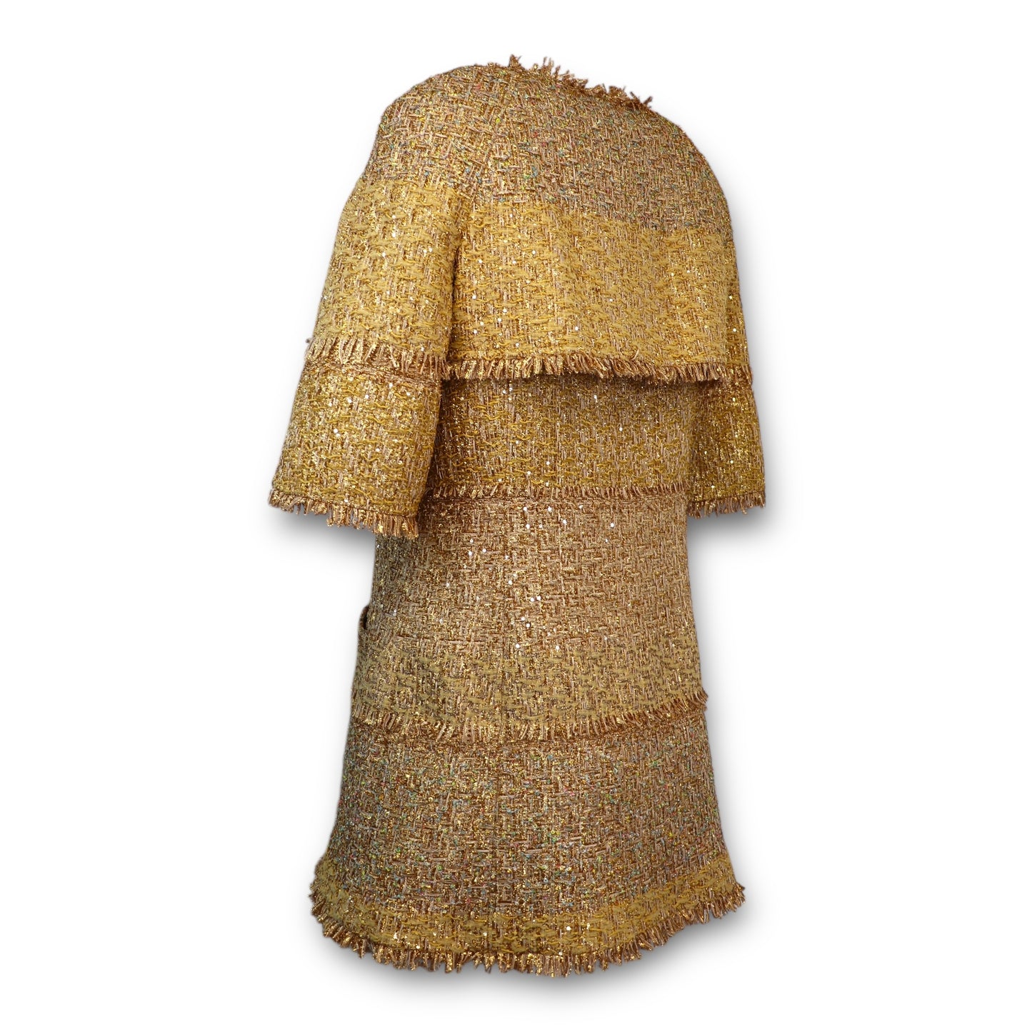 Chanel Jacke Tweed gold Gr. 42