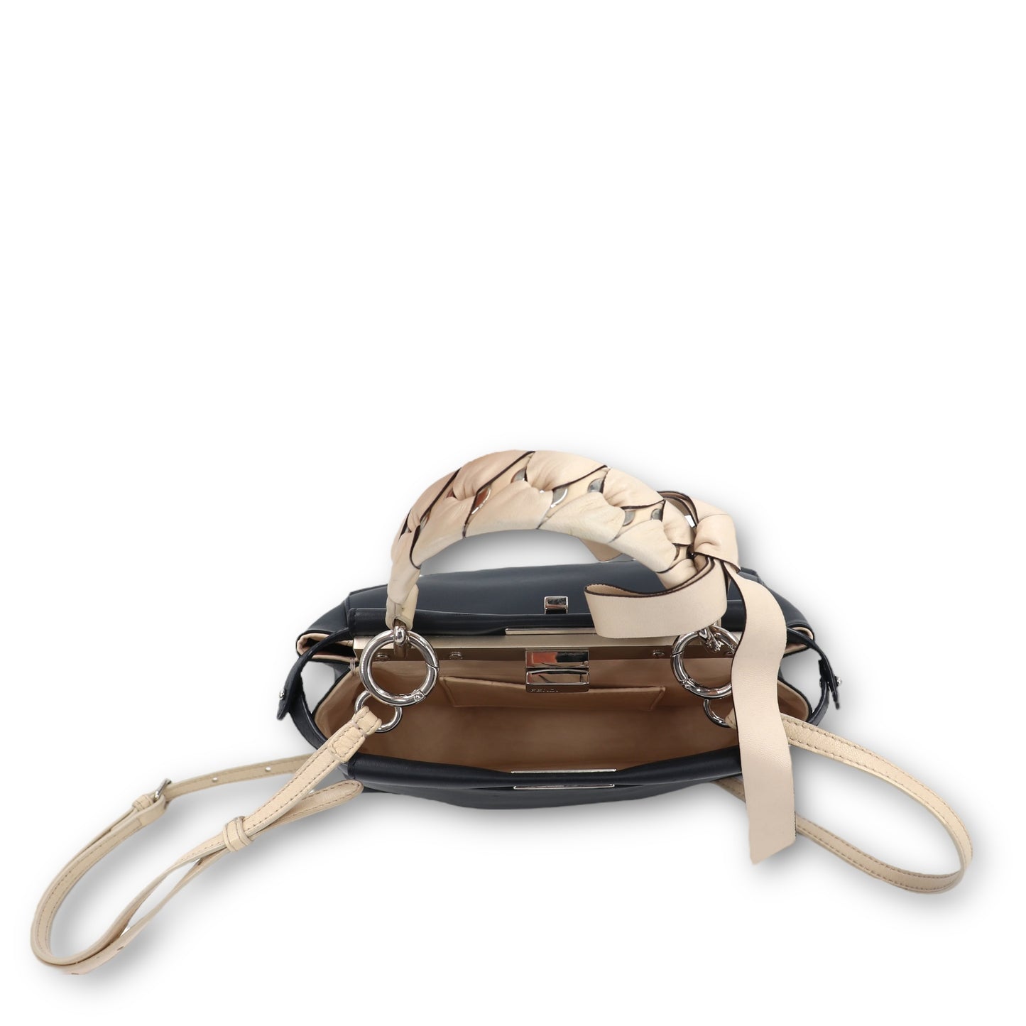 Fendi Mini Peekaboo bow marine