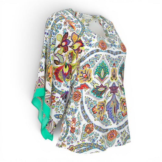 Etro Bluse weiss gemustert IT 40 DE 36