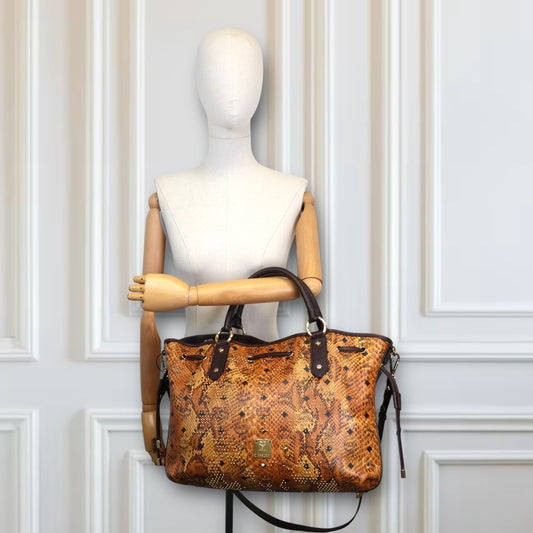 MCM Two-way Visetos braun mit Nieten