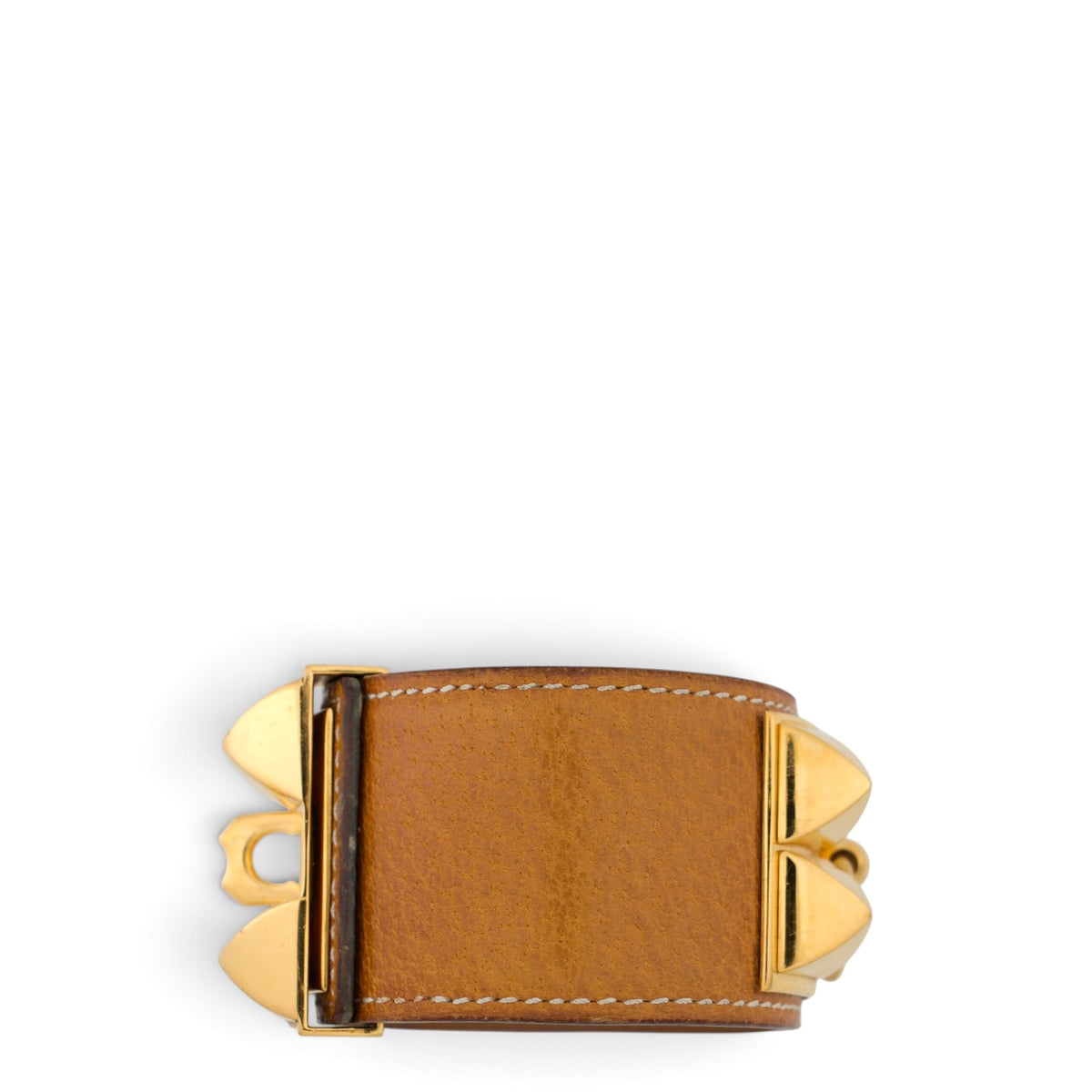 Hermès Collier de Chien peau porc GHW