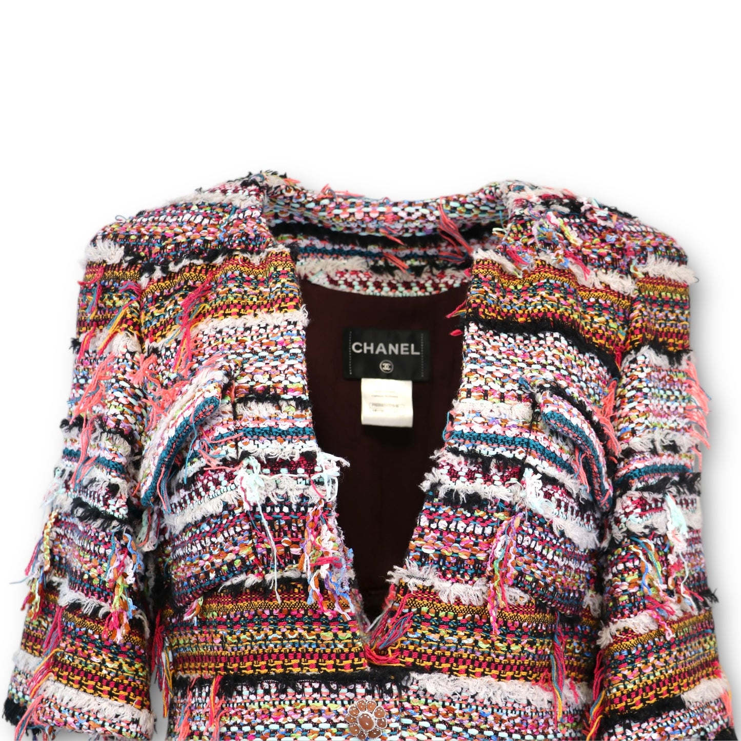 Chanel Tweed Jacke multicolor Gr. 40
