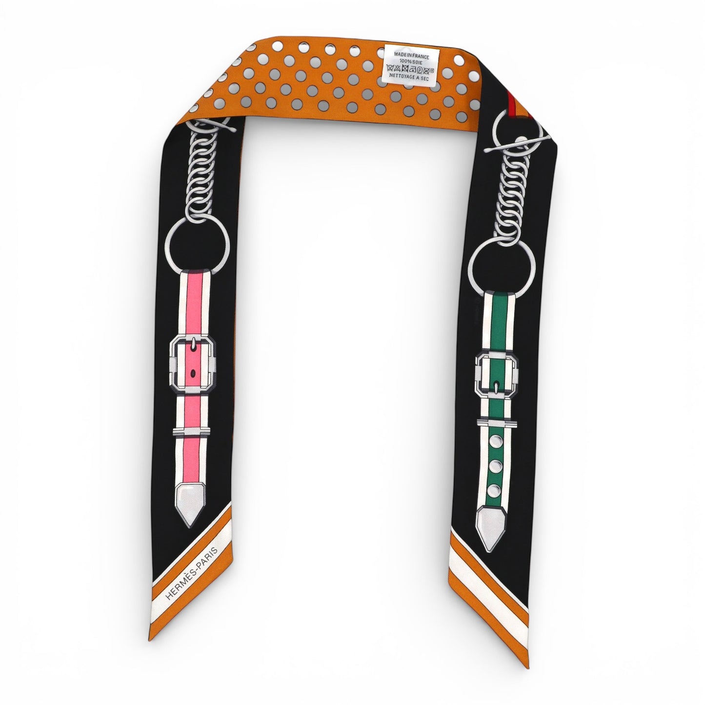 Hermès Twilly "Grand Tralala" Miel/noir