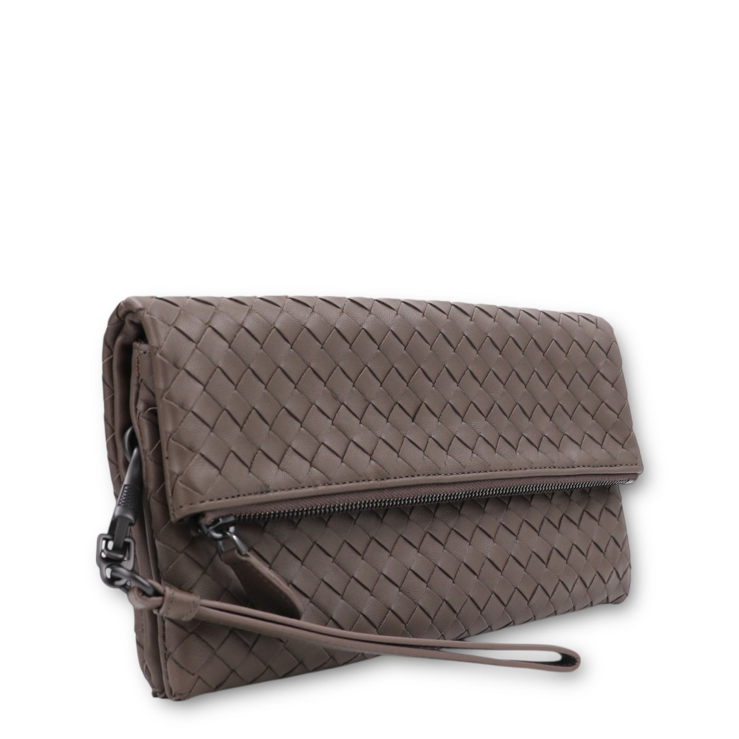Bottega Veneta Clutch Intrecciato taupe