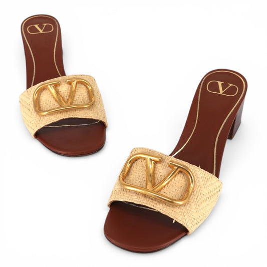 Valentino Vlogo Sandalen Raffia Gr. 38.5