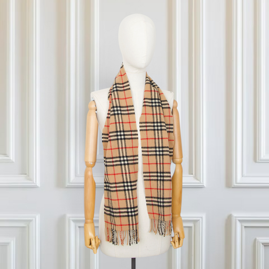 Burberry Schal Wolle camel kariert