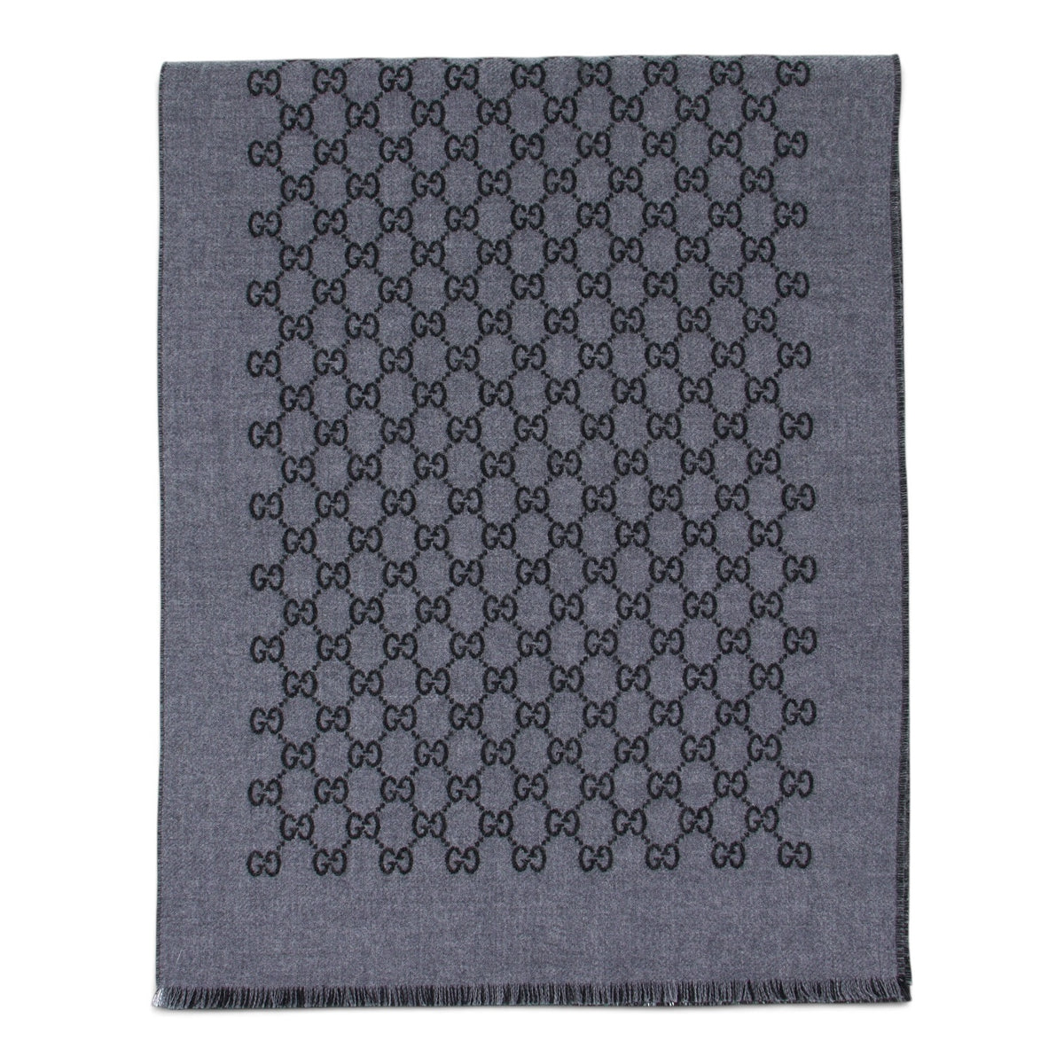 Gucci Wendeschal GG Wolle grau/schwarz
