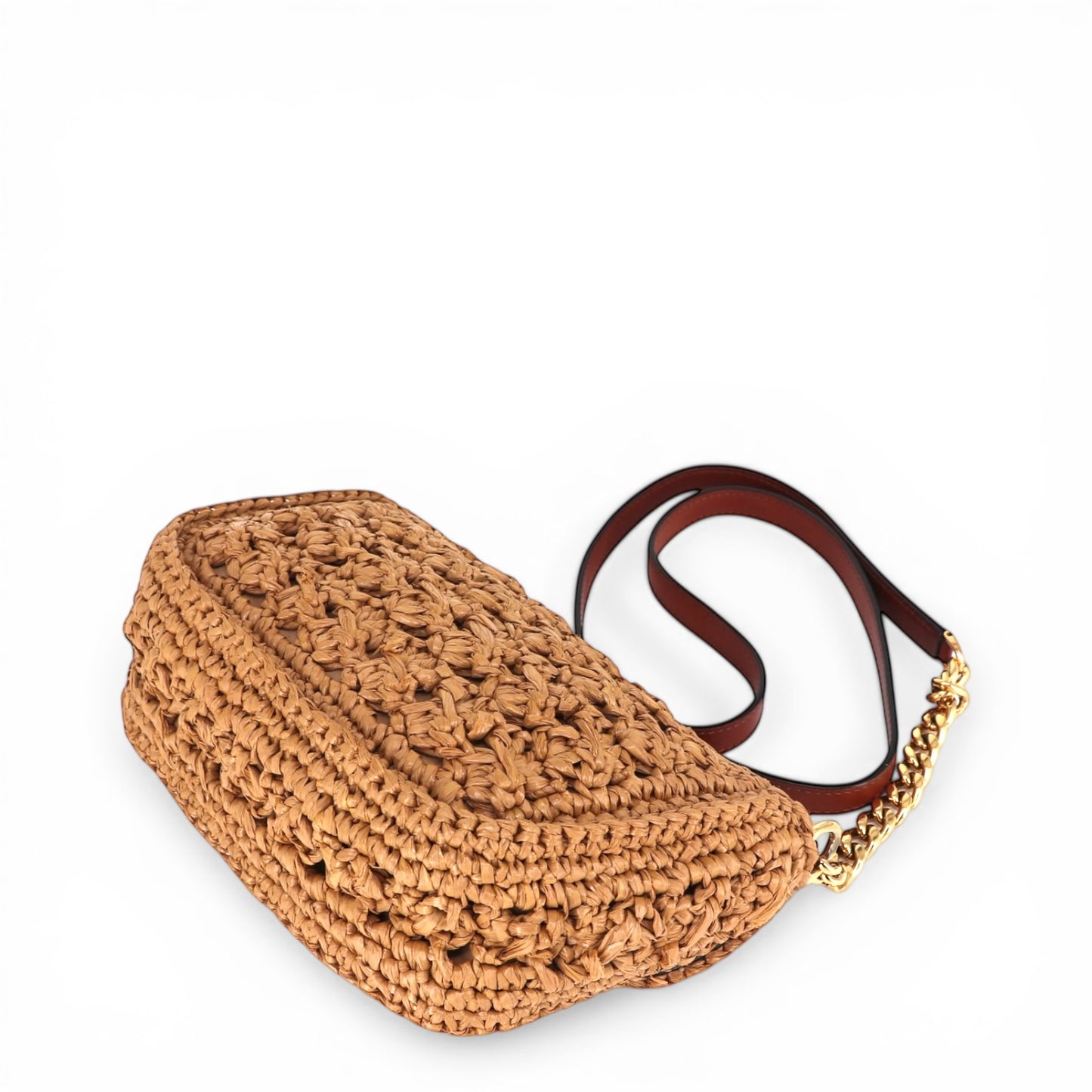 Etro Pegaso small raffia Umhängetasche