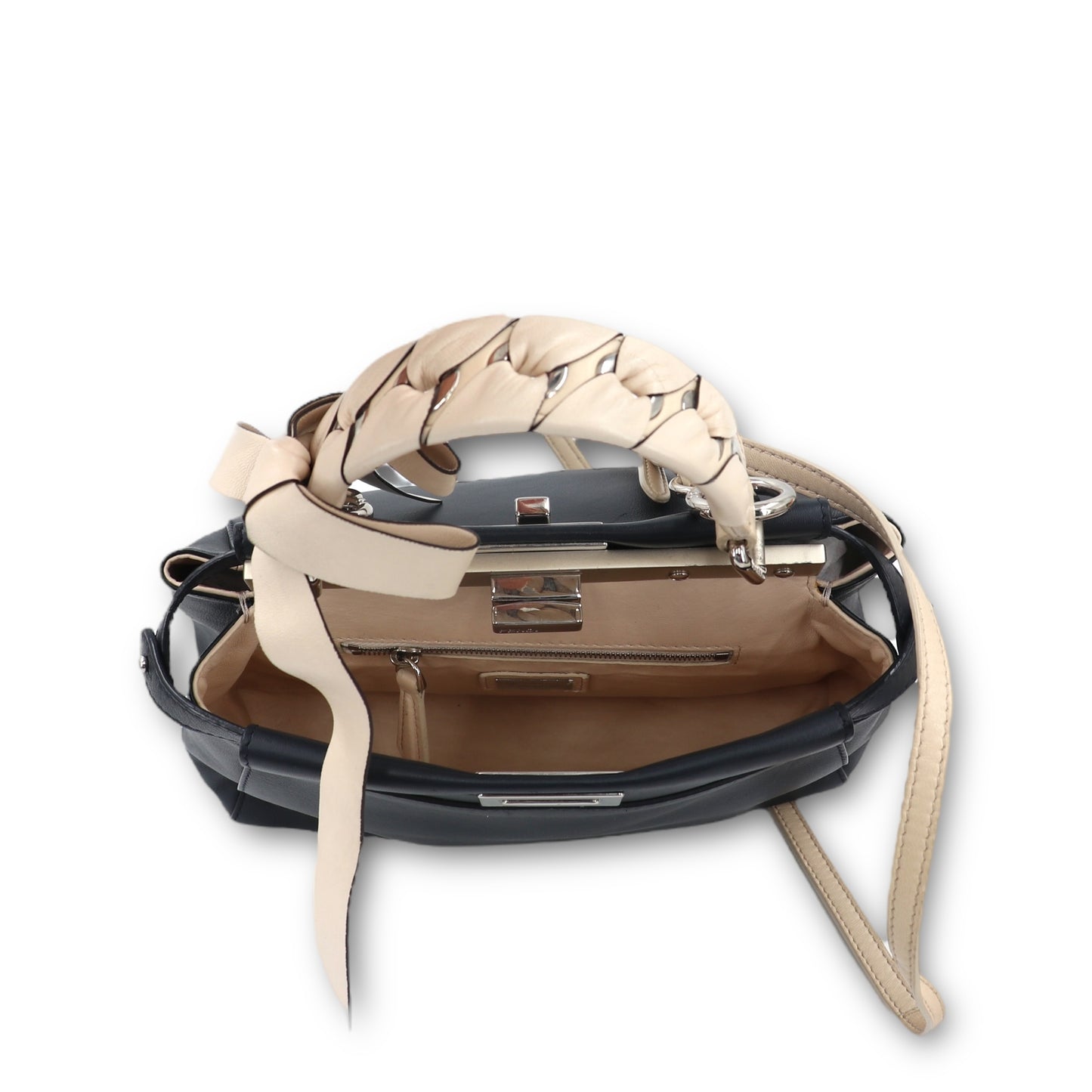 Fendi Mini Peekaboo bow marine