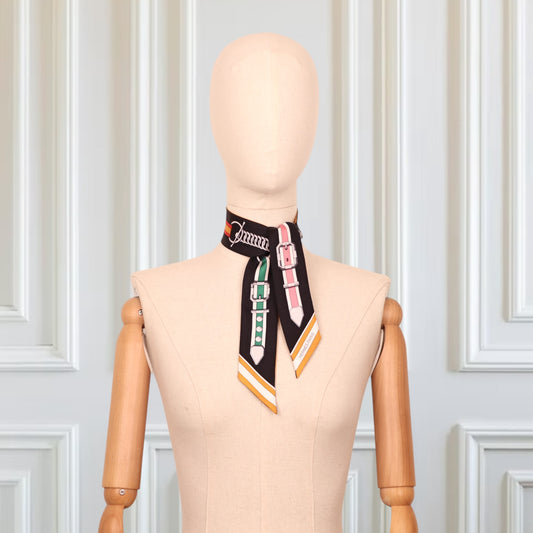 Hermès Twilly "Grand Tralala" Miel/noir