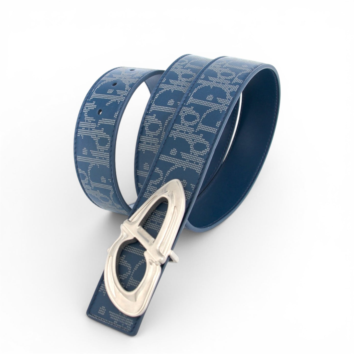 Dior Oblique Galaxy Wendegürtel blau Gr. 105