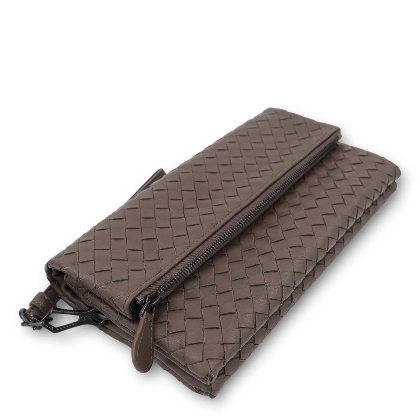 Bottega Veneta Clutch Intrecciato taupe