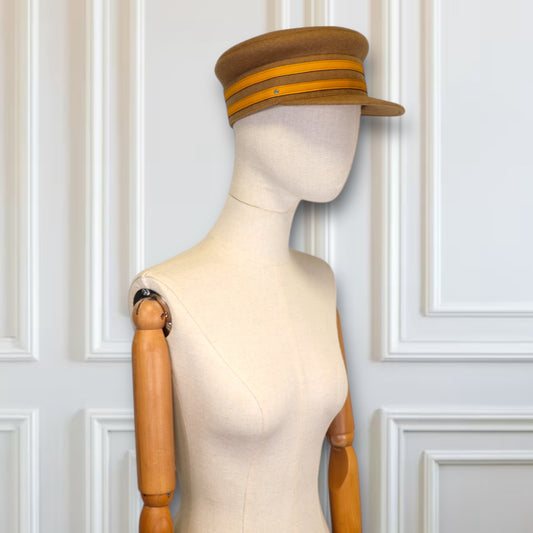 Hermès Saint-Malo Hut camel Gr. 58