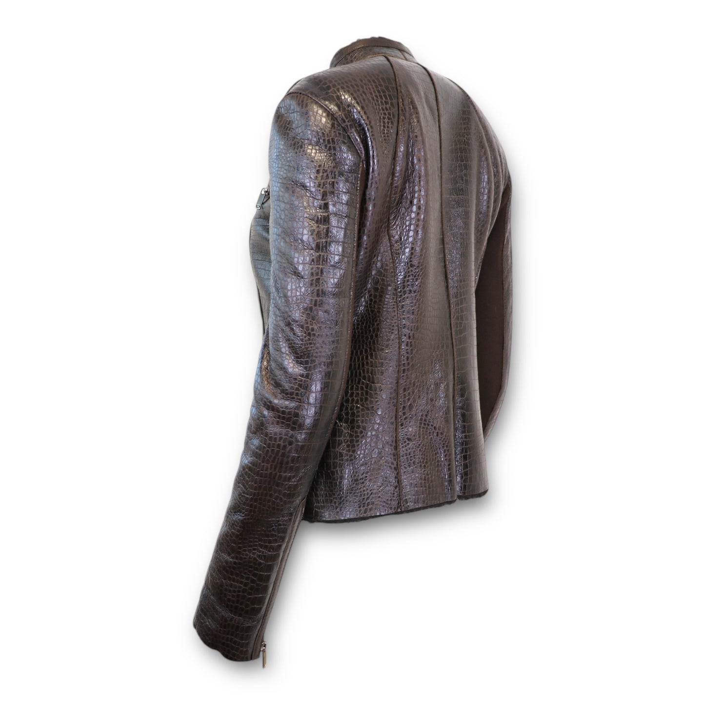 Emporio Armani Lammlederjacke braun Gr. 36