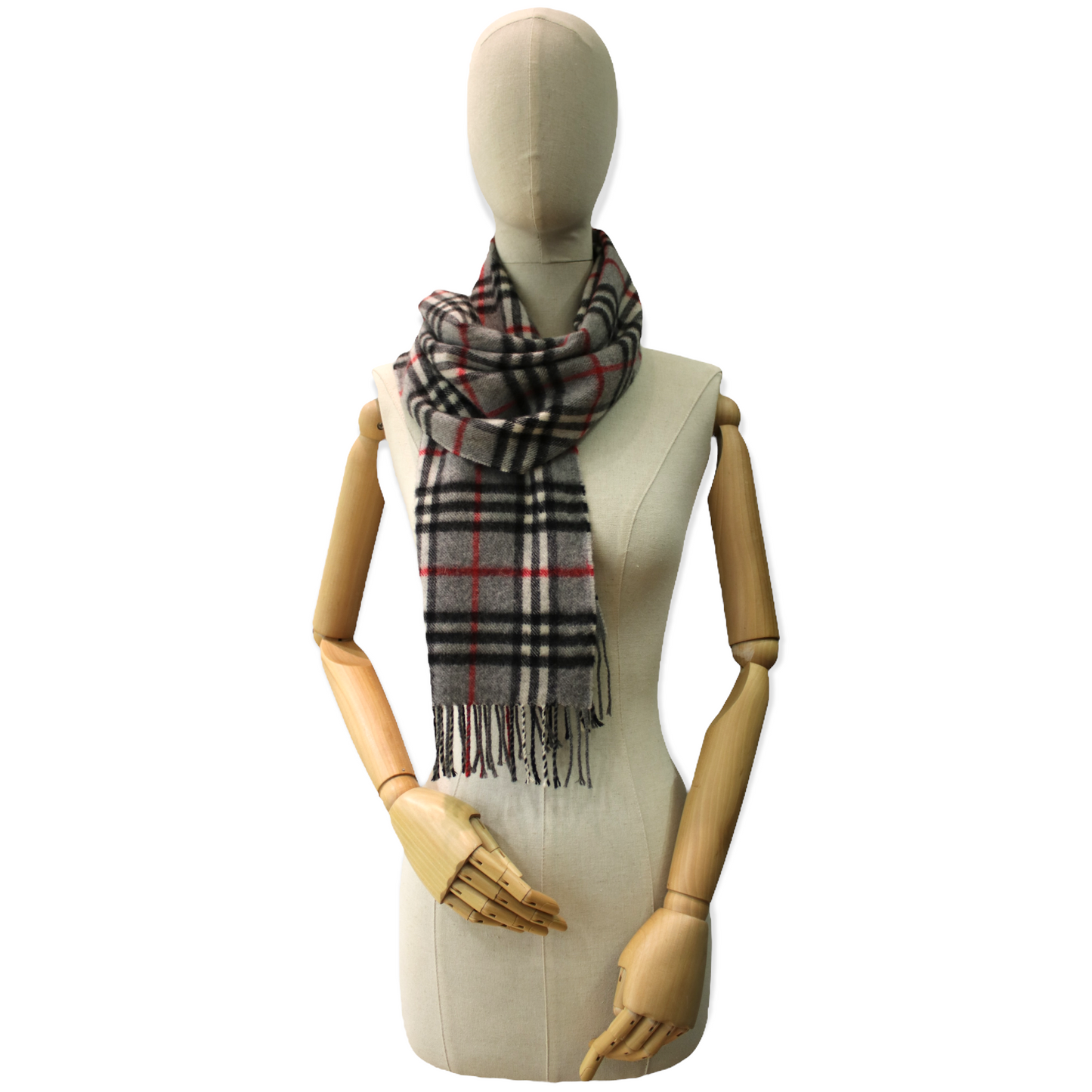 Burberry Kaschmirschal Nova Check grau