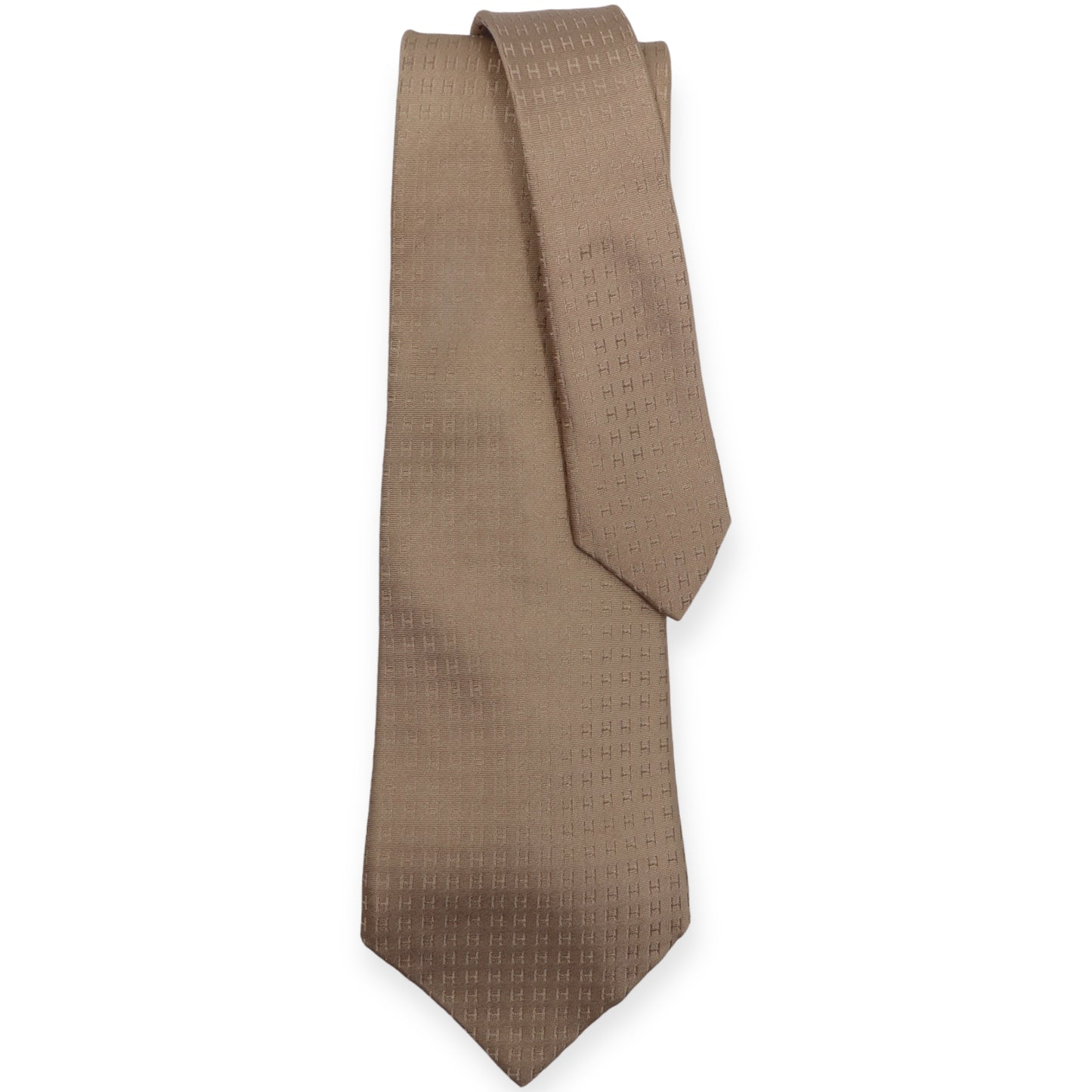Hermès Krawatte Façonnée H beige