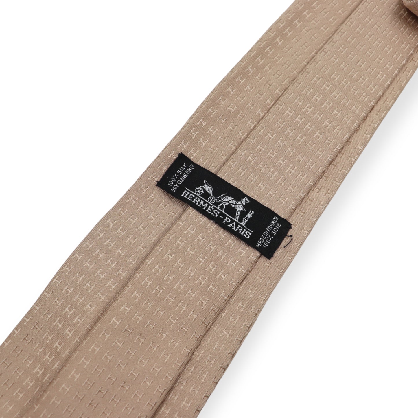 Hermès Krawatte Façonnée H beige