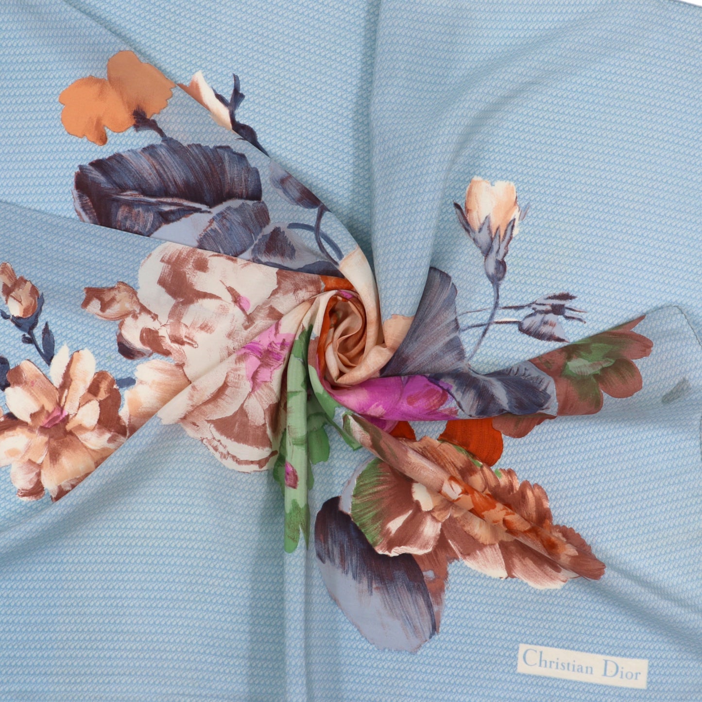 Christian Dior Seidentuch hellblau