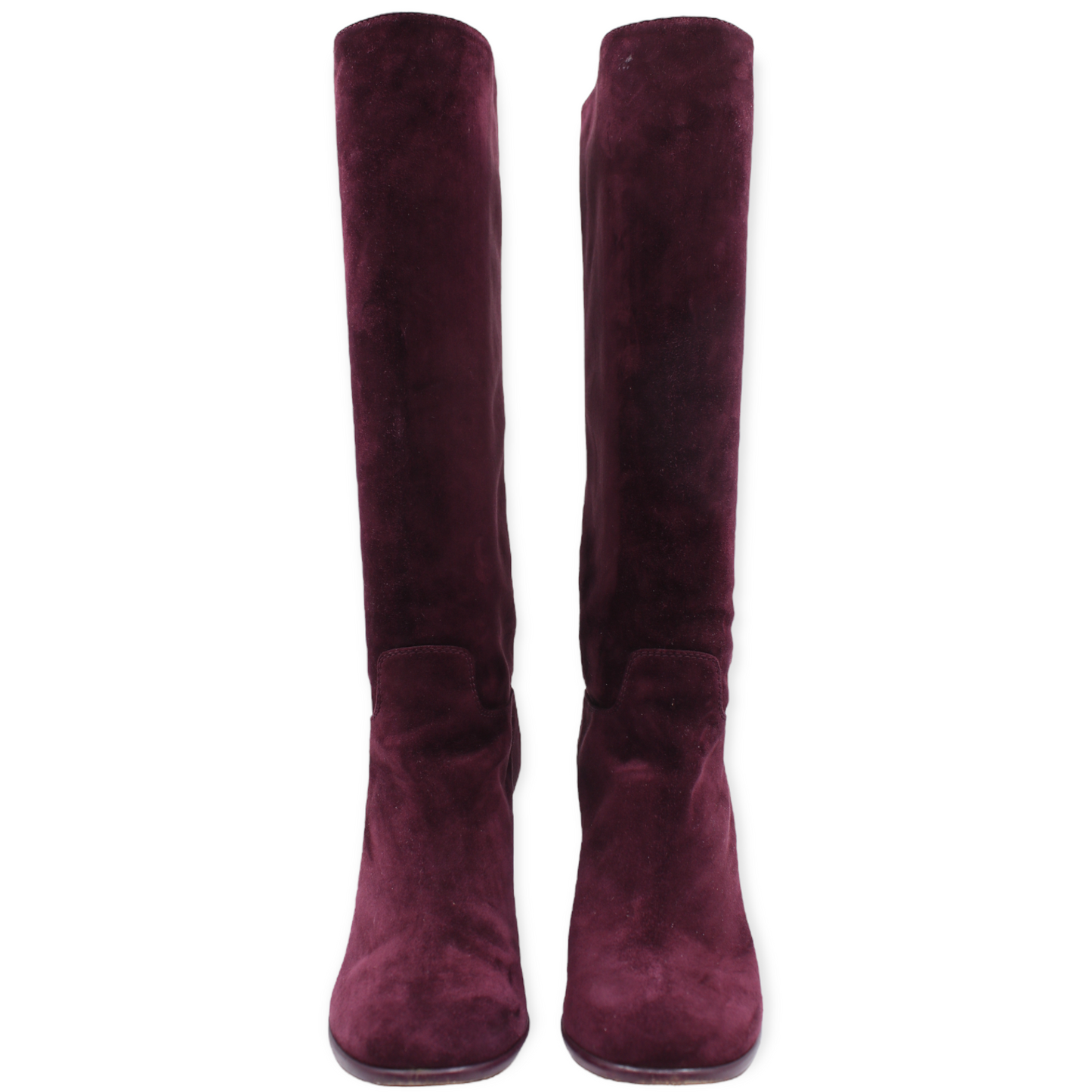 Chanel Stiefel Wildleder dunkelrot