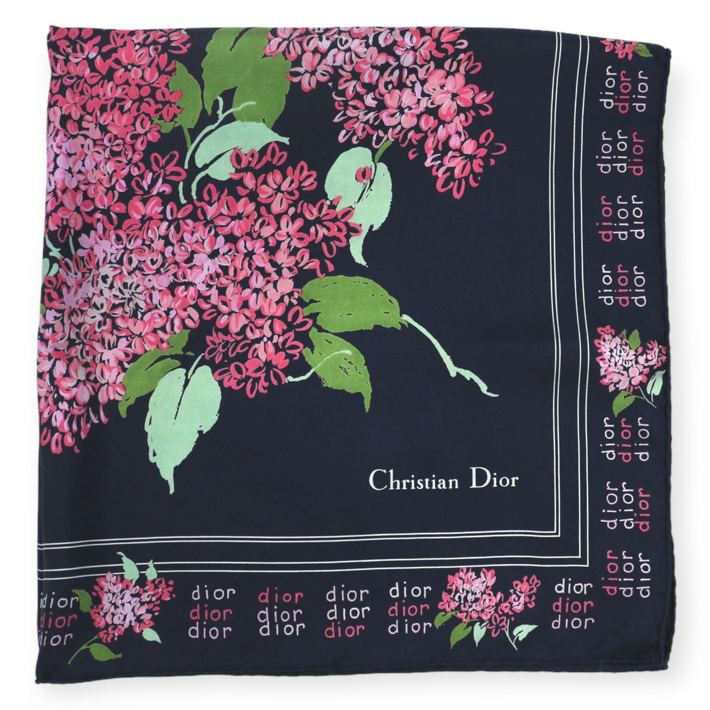 Christian Dior Seidentuch marine