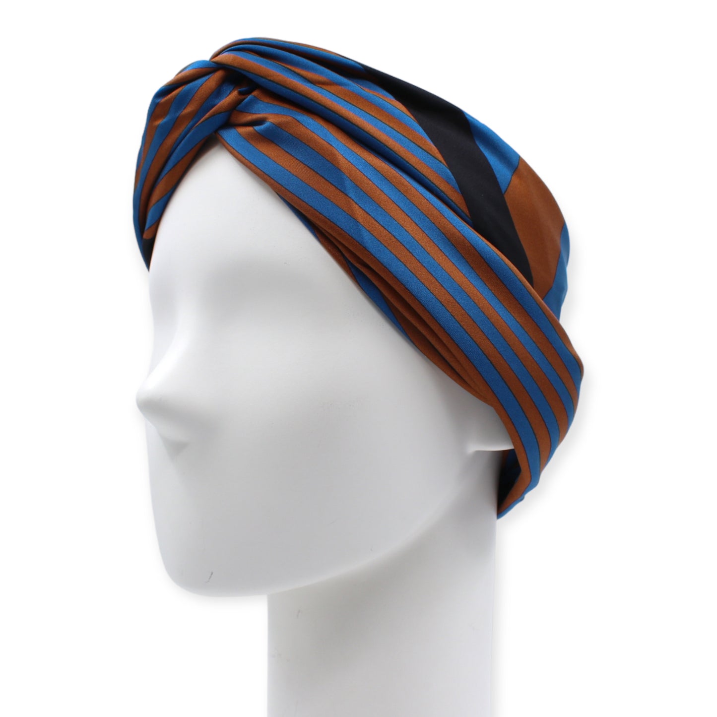 Yves Saint Laurent Seidentuch braun/blau