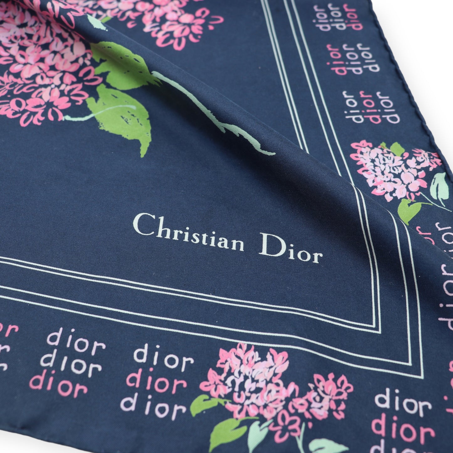 Christian Dior Seidentuch marine
