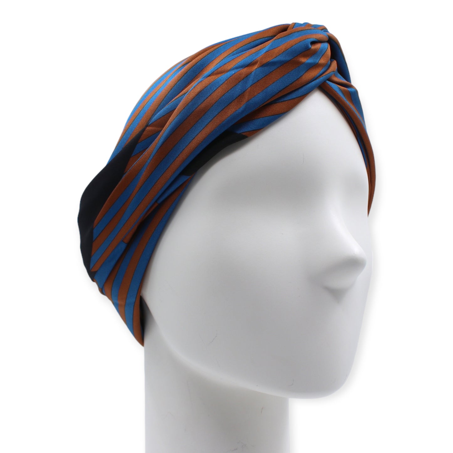 Yves Saint Laurent Seidentuch braun/blau