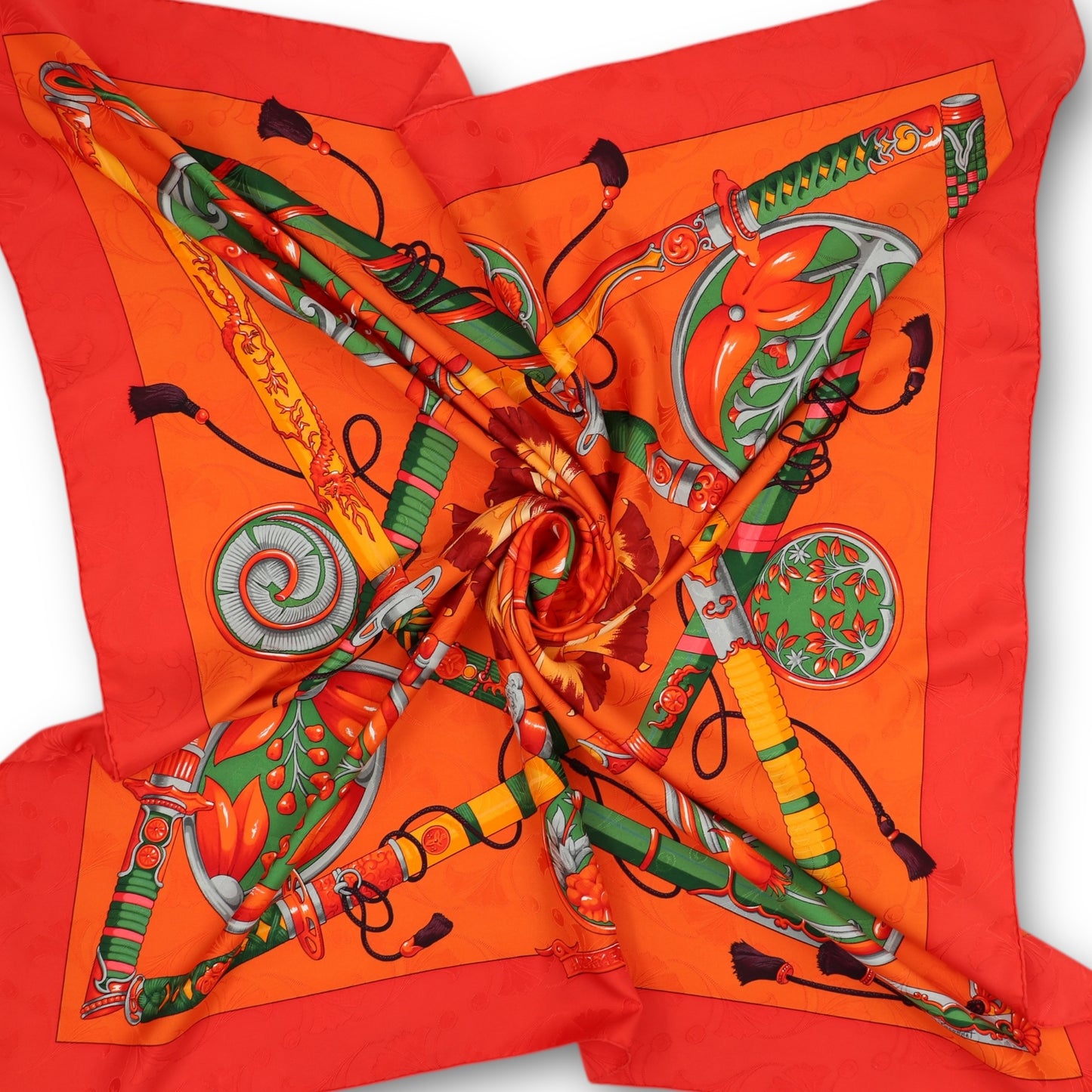 Hermès Carré „Daimyo“ orange