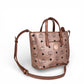 MCM Anya Mini Shopper Visetos Rosé