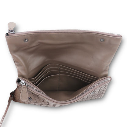 Bottega Veneta Clutch Intrecciato taupe