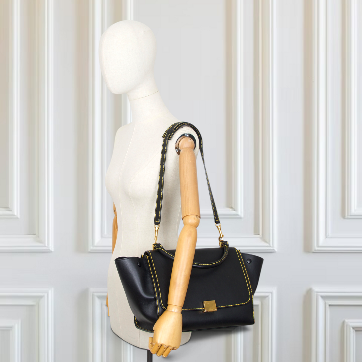 Céline Trapèze schwarz/gelb