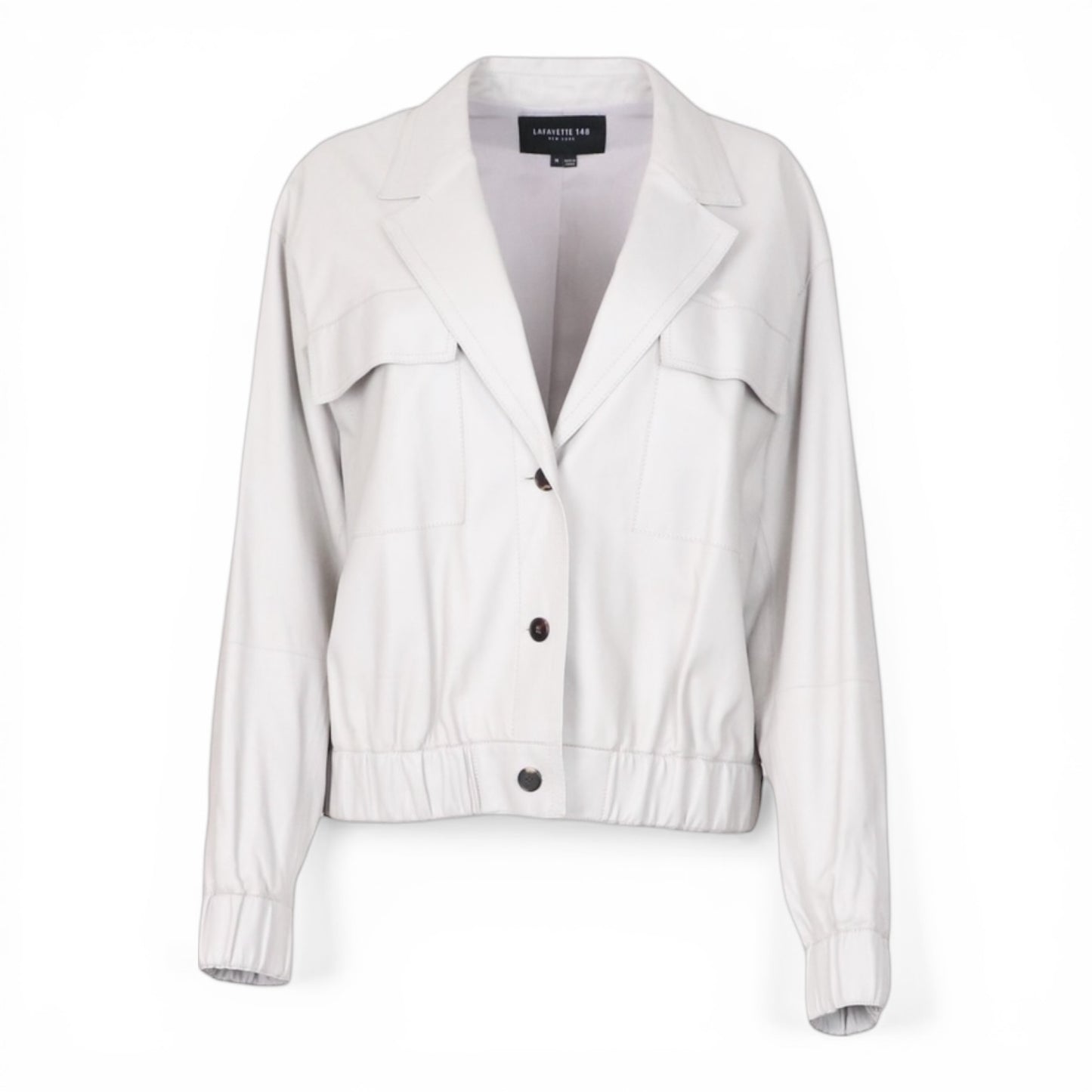 Lafayette 148 Lederjacke grau Gr. M