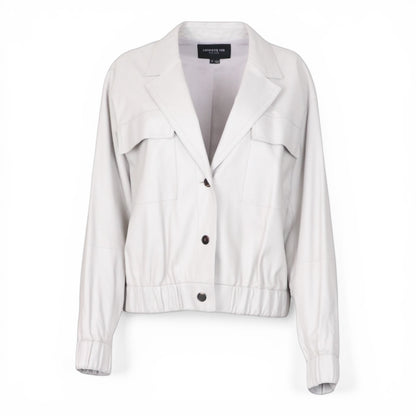 Lafayette 148 Lederjacke grau Gr. M