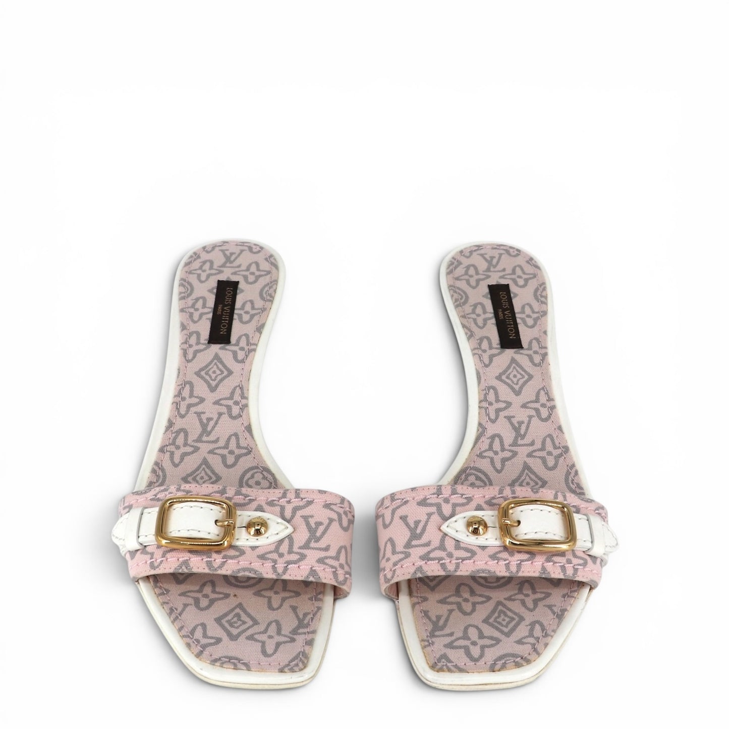 Louis Vuitton Mules kitten heel rosa Gr. 37.5