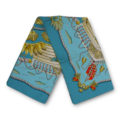 Hermès Carré „Railing“ Blau