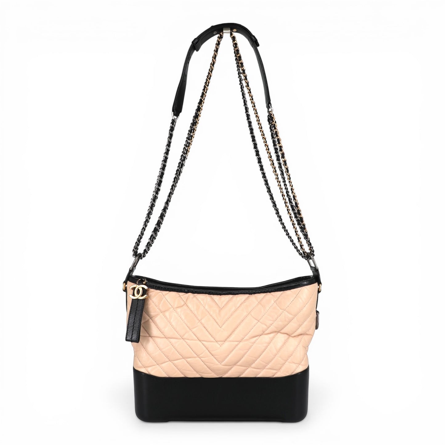 Chanel Gabrielle large beige/schwarz