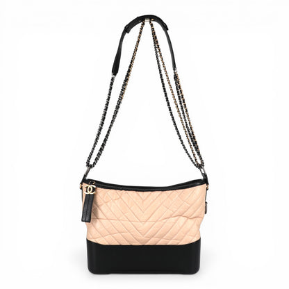 Chanel Gabrielle large beige/schwarz