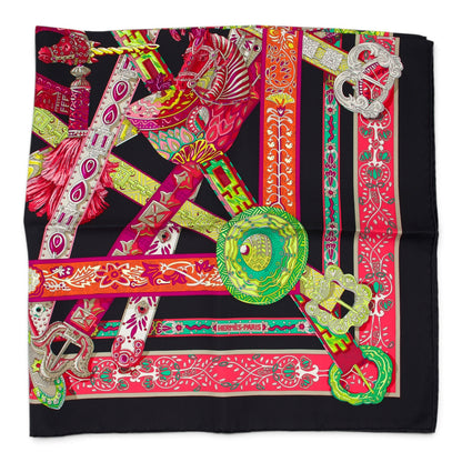 Hermès Carré "Le Songe de la Licorne" schwarz