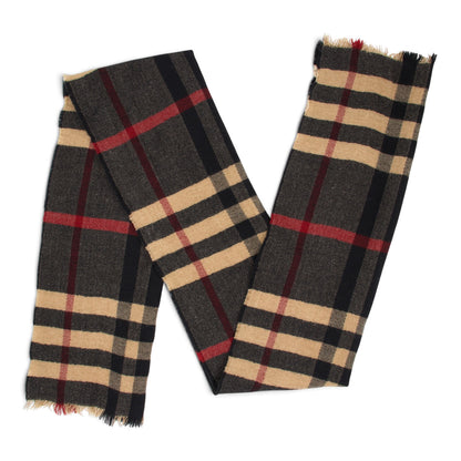 Burberry Schal Check Wolle braun