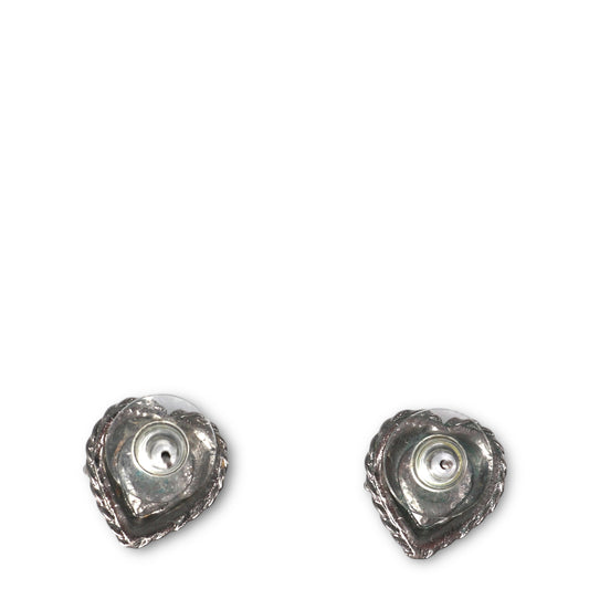 Chanel Ohrringe Herz ruthenium