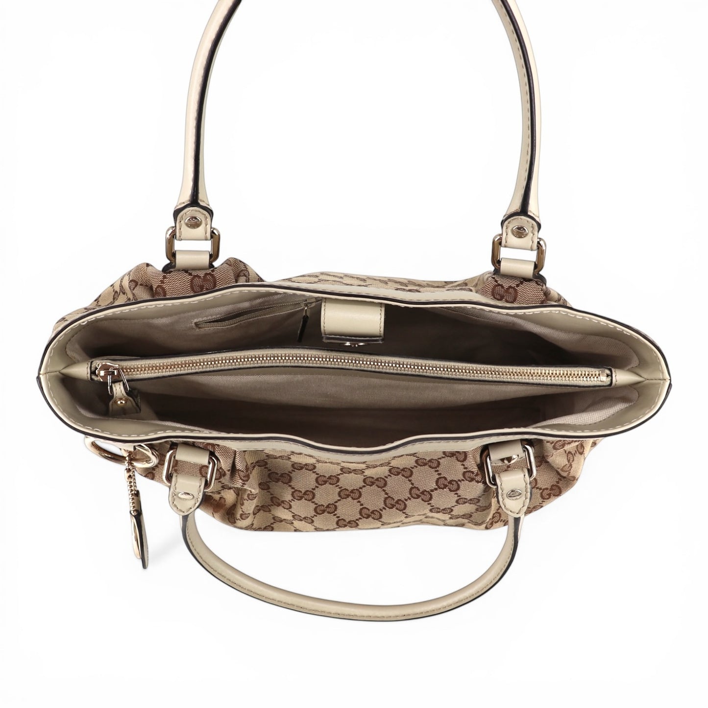 Gucci Schultertasche GG beige