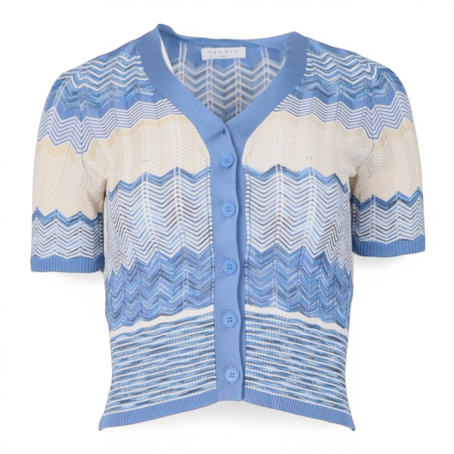 Sandro 2-Teiler blau-beige Gr. 34/36