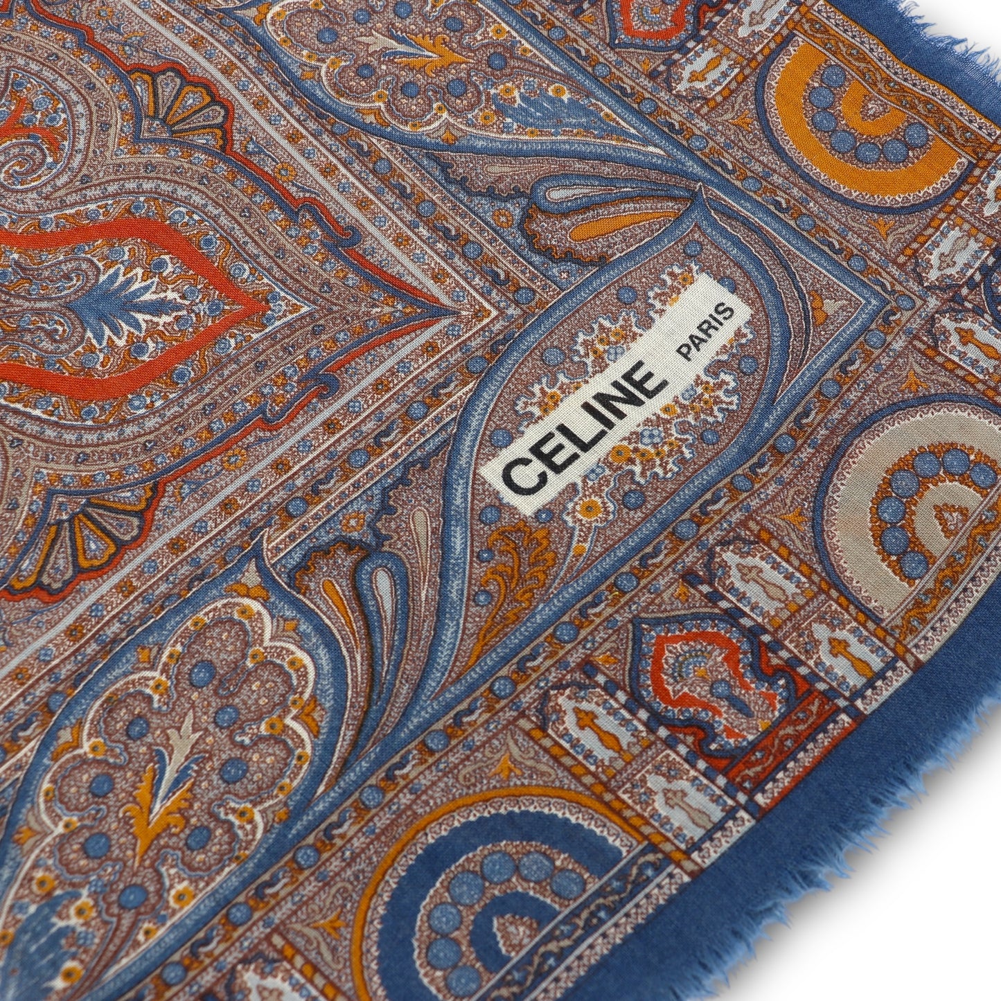 Céline Schal Paisley beige/blau