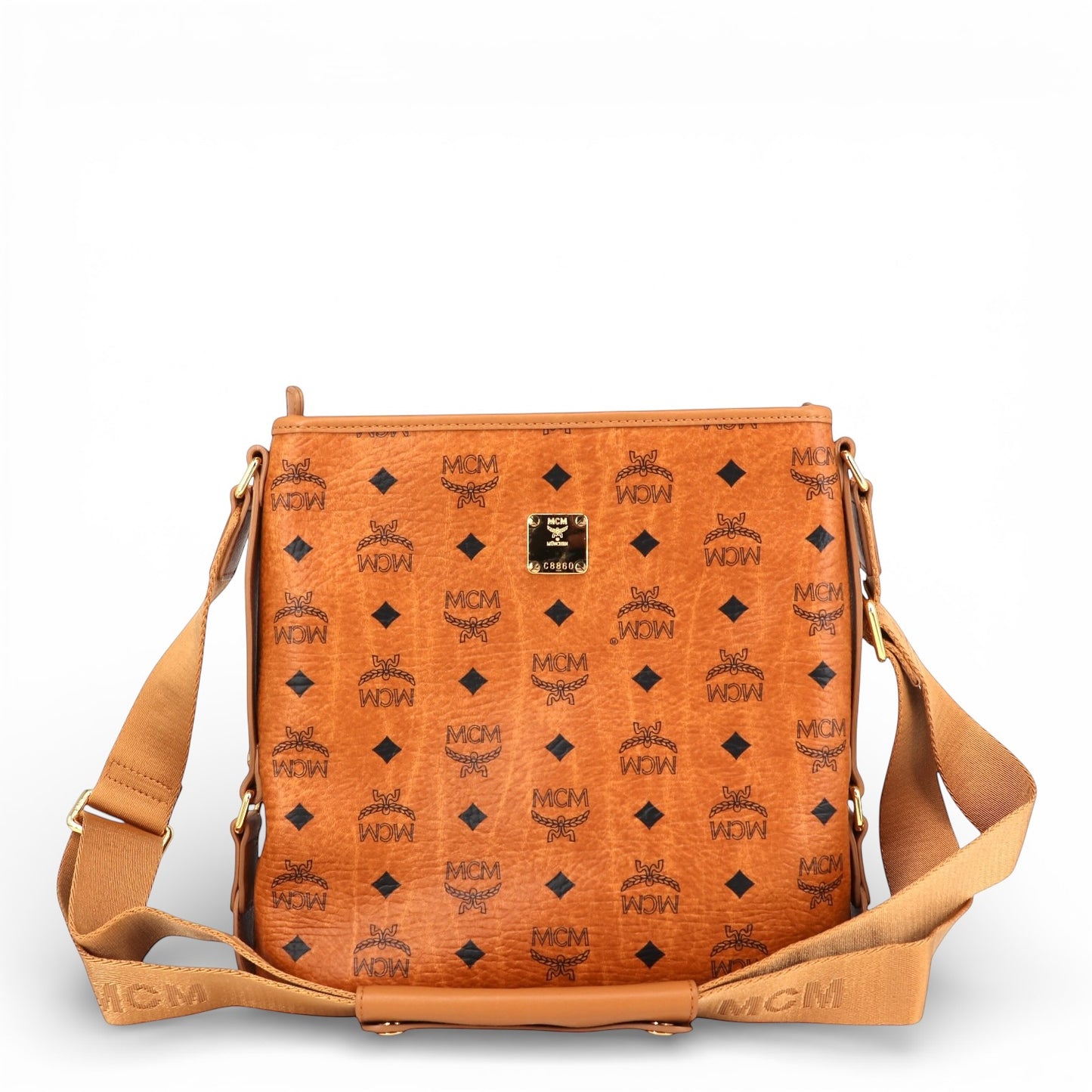 MCM Umhängetasche Visetos Cognac
