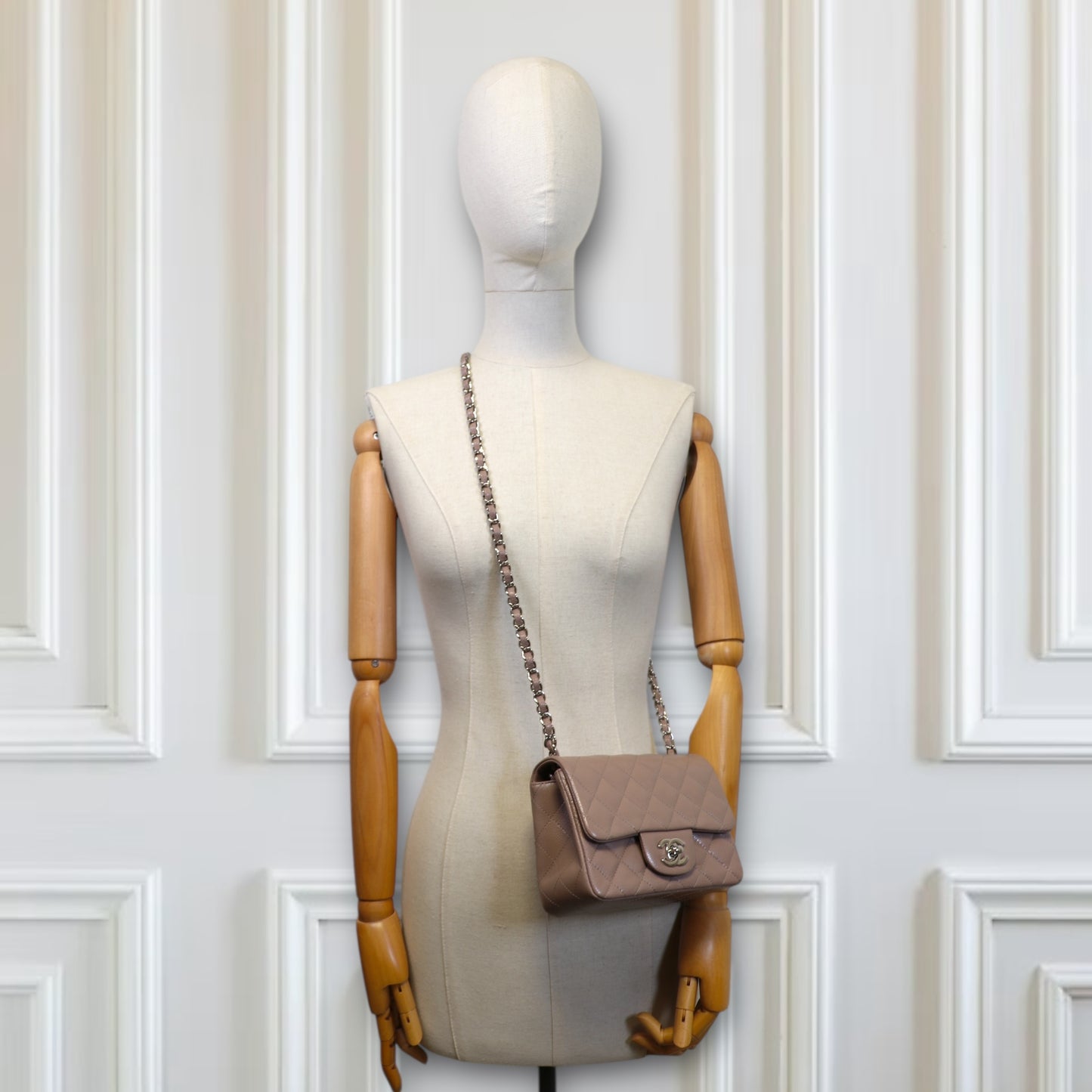 Chanel Timeless mini square taupe