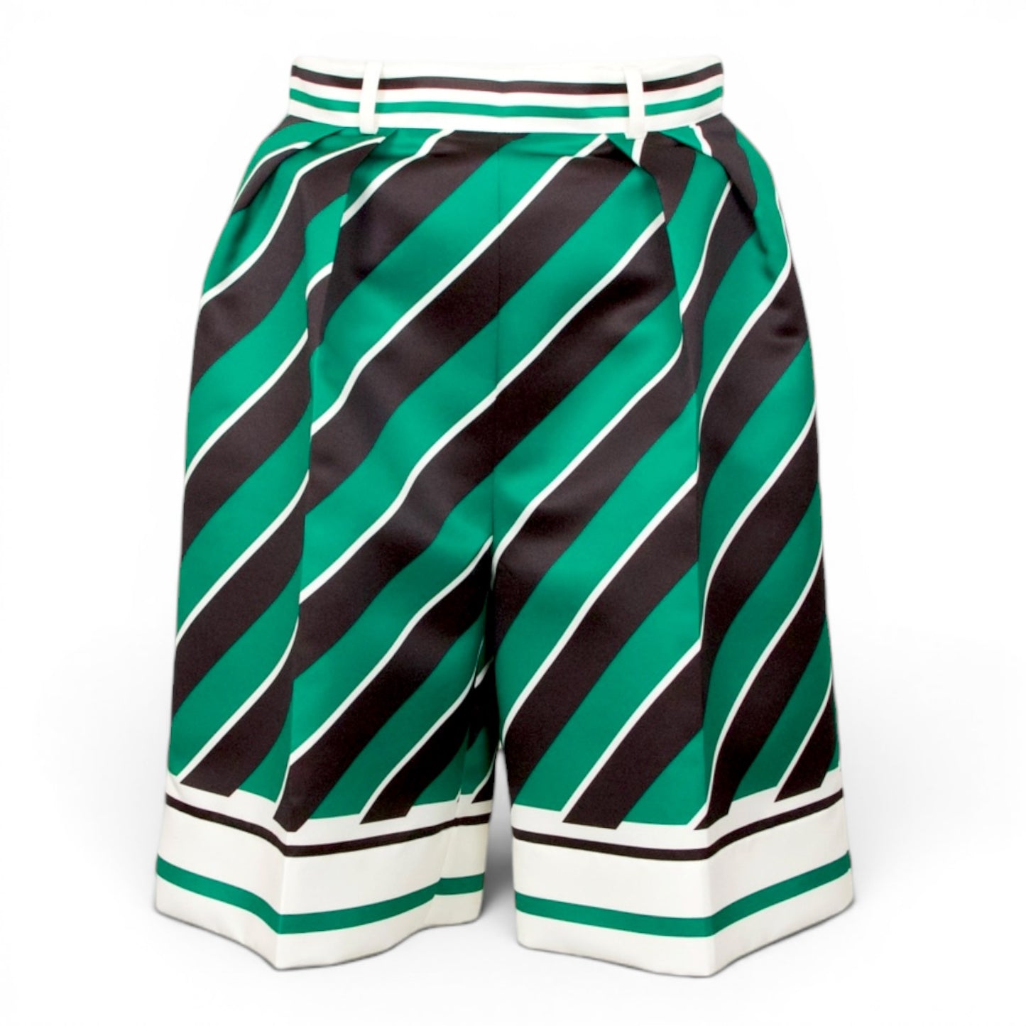 Elisabetta Franchi Shorts grün gestreift Gr. 38