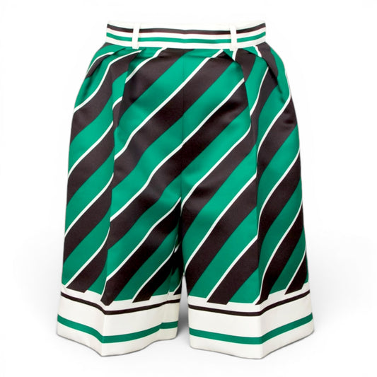 Elisabetta Franchi Shorts grün gestreift Gr. 38