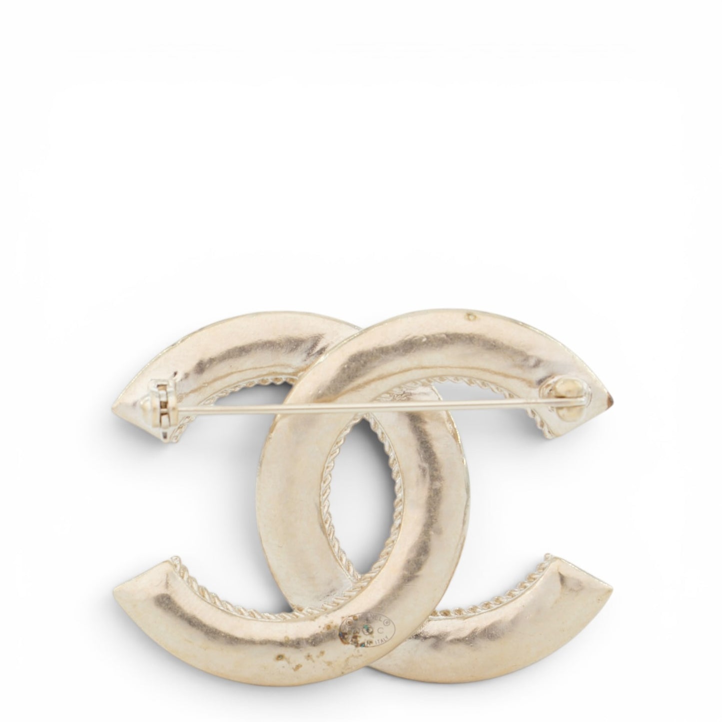 Chanel Brosche gold gemustert