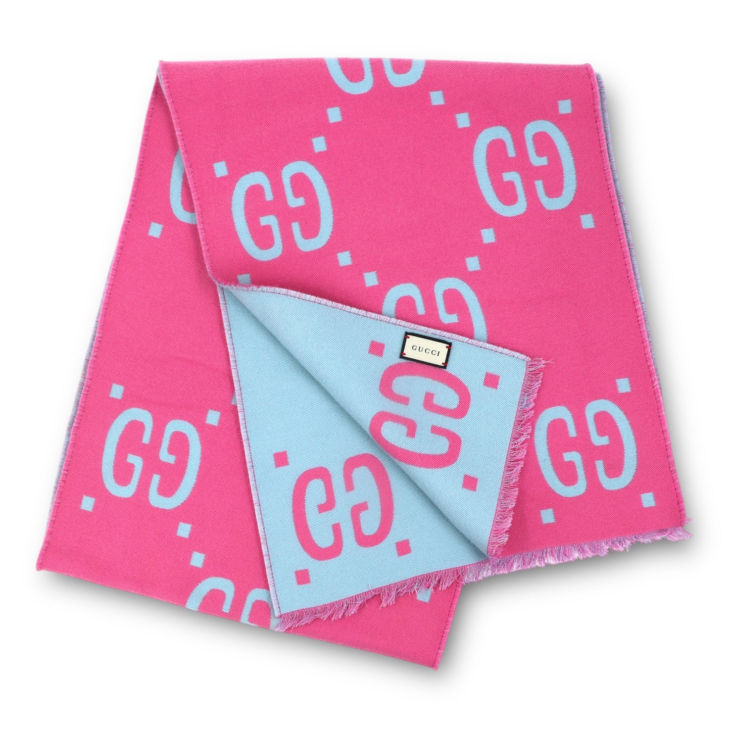 Gucci Schal reversible rosa/blau