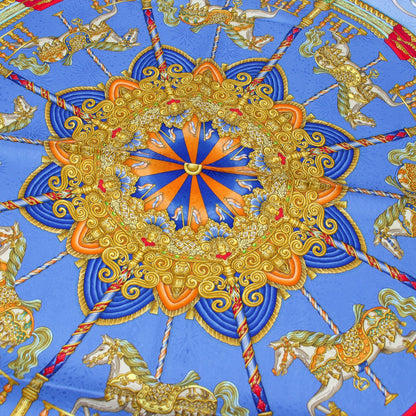 Hermès Carré "Lunapark" blau